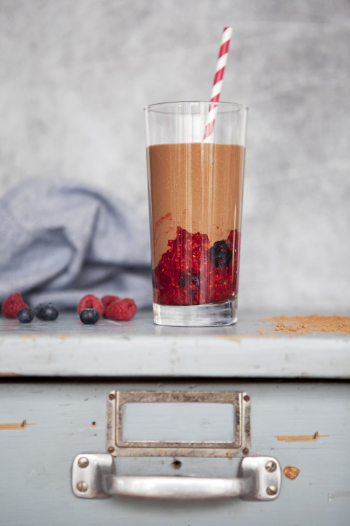 Bild für Beeren-Kakao Energie-Shake