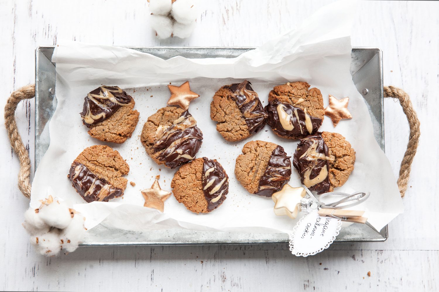 Vegane Erdnussmus-Cookies