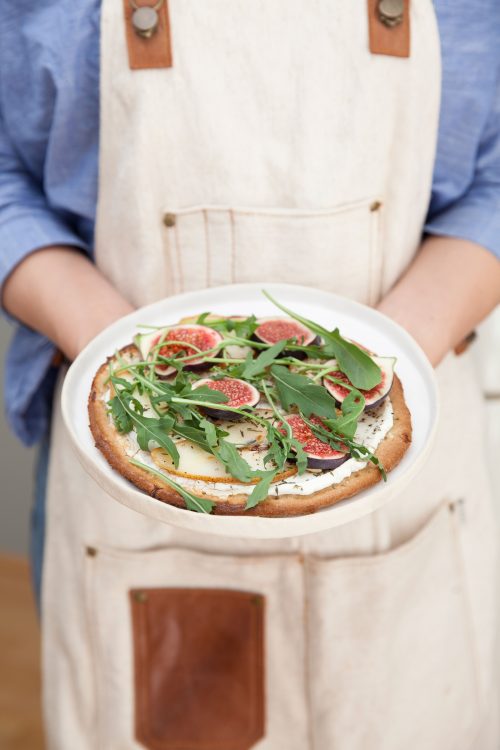 Bild für Glutenfreie-Birnen-Ziegenfrischkäse Pizza