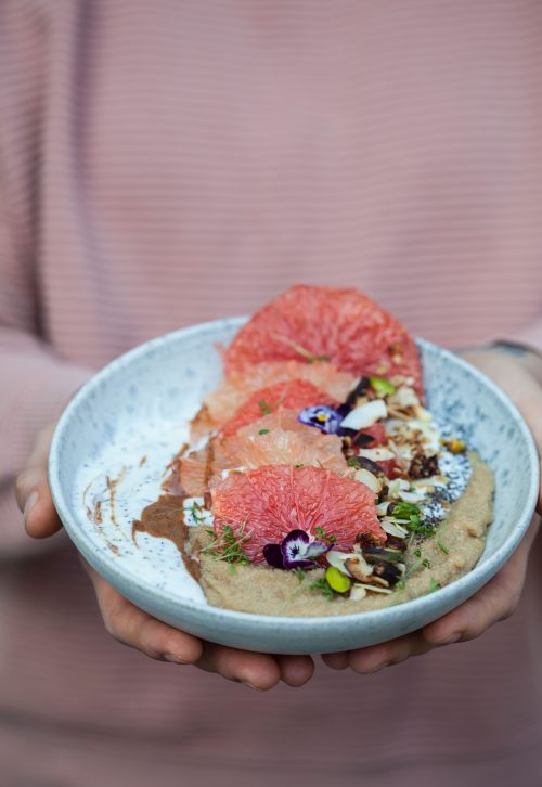Bild für Amaranth-Grapefruit Porrdige-Bowl